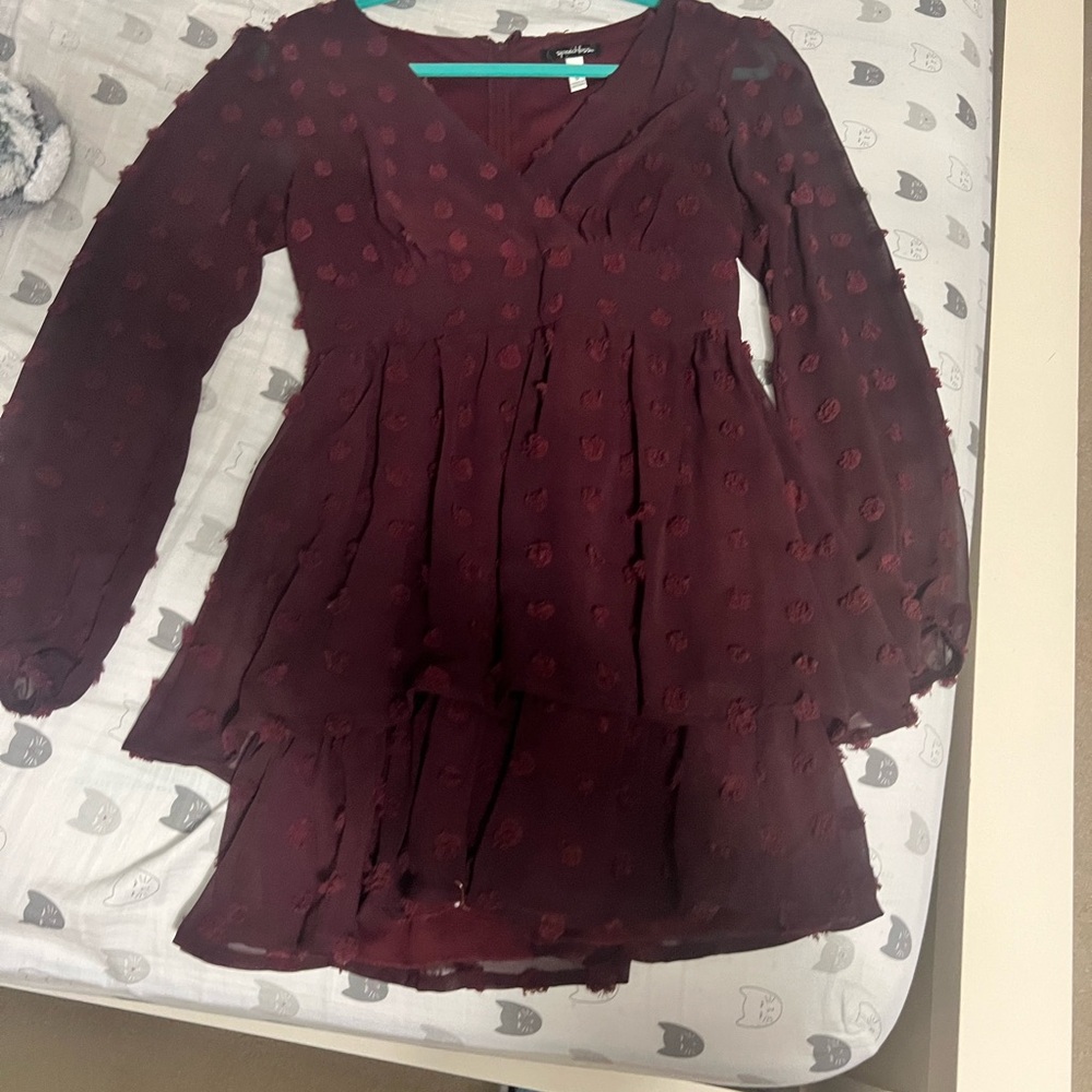 Elegant Burgundy juniors Dress